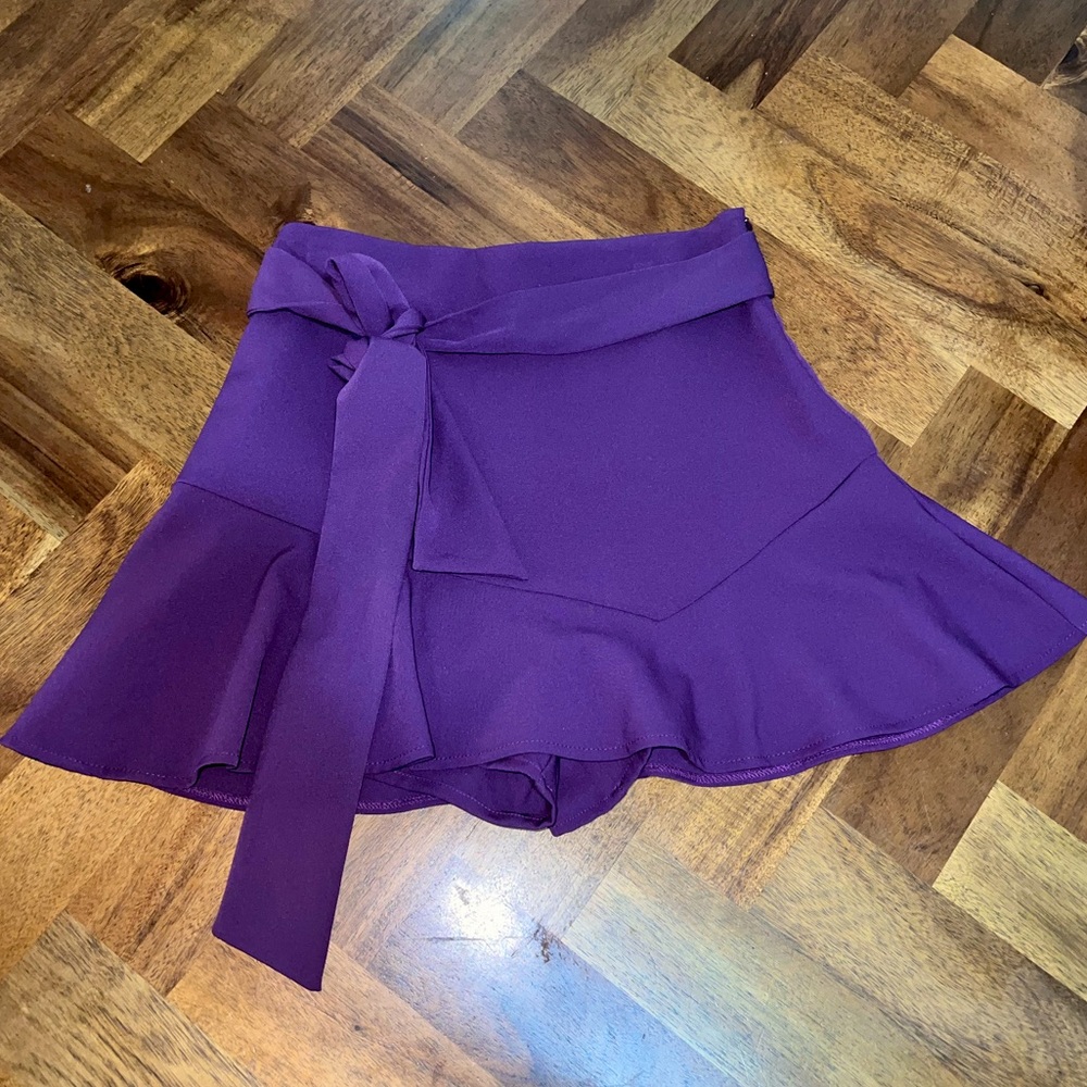 Purple Flowy Skirt Zara